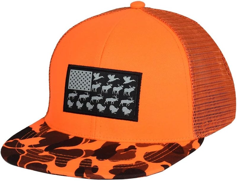 EDTREK Outdoorsman Pro Trucker Breathable Mesh Performance Cap - Flat Brim Snapback Hat - Image 1